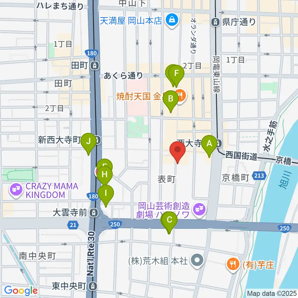 イマージュ・楽器堂周辺のホテル一覧地図