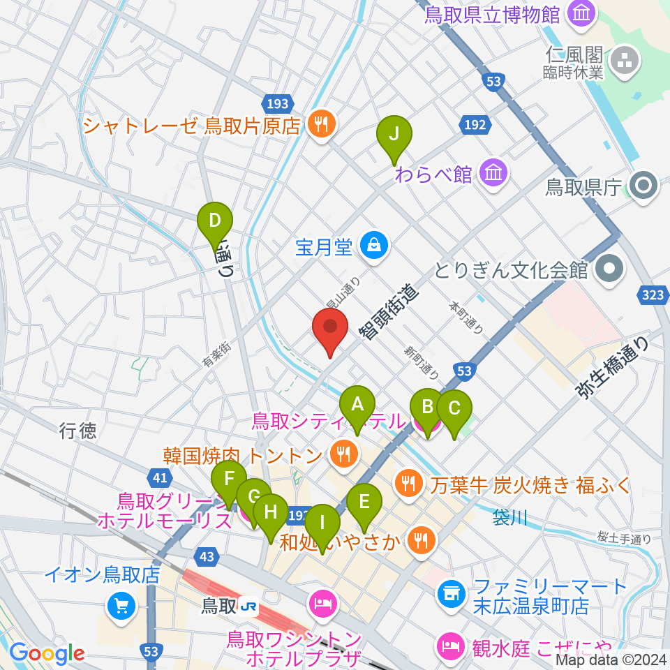 アコヤ楽器店 本店周辺のホテル一覧地図