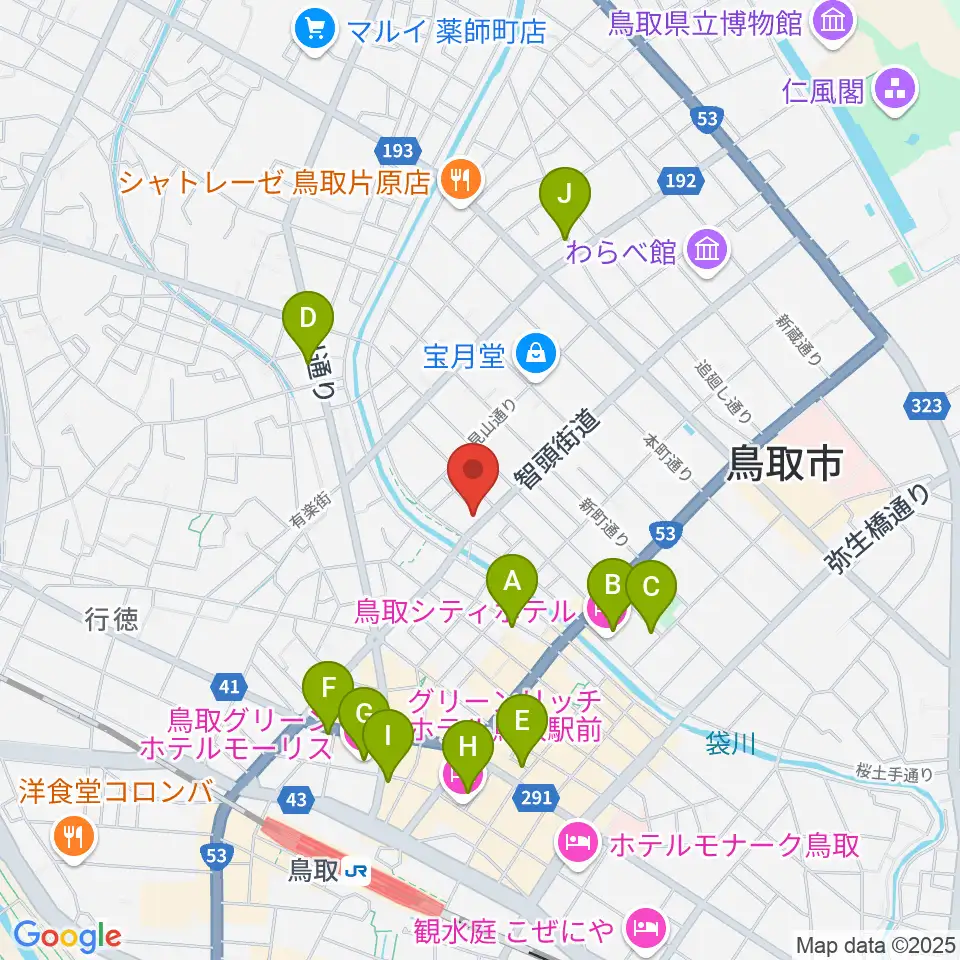 アコヤ楽器店 本店周辺のホテル一覧地図