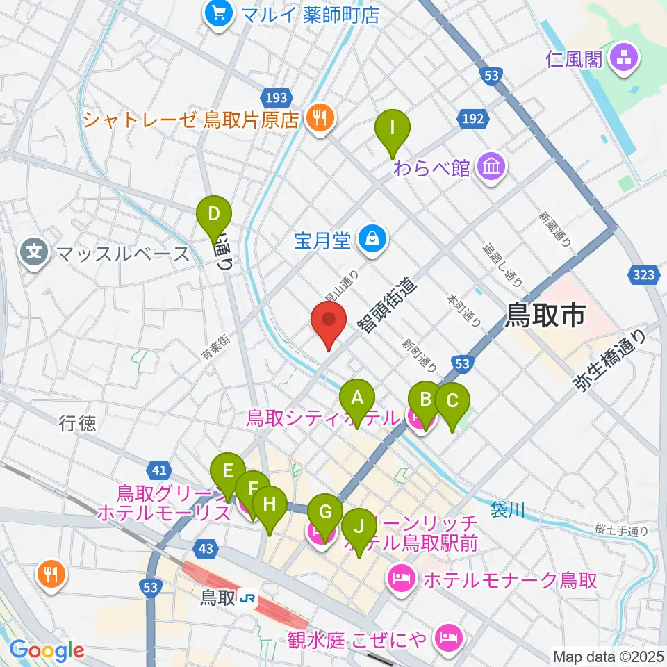 アコヤ楽器店 本店周辺のホテル一覧地図