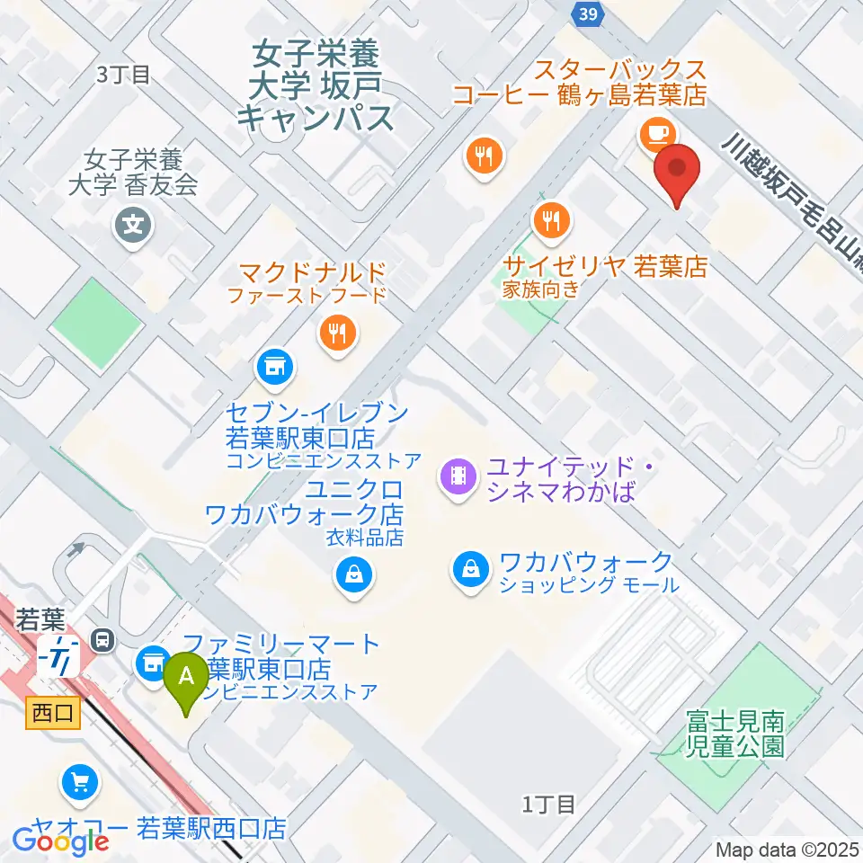 おんがくえん周辺のホテル一覧地図