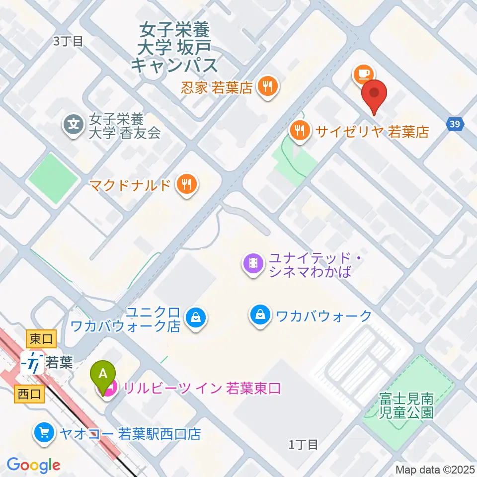 おんがくえん周辺のホテル一覧地図