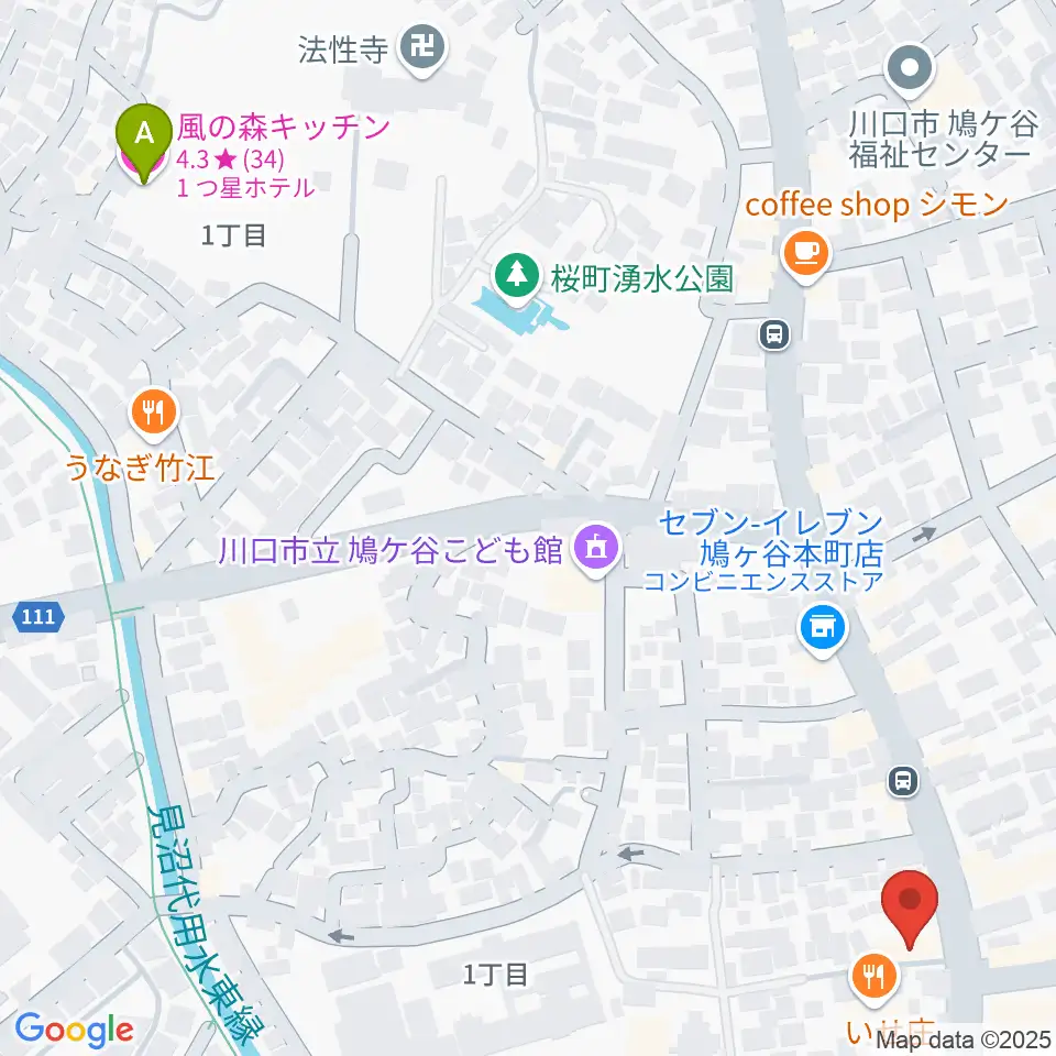 わかば音楽教室 鳩ヶ谷本町教室周辺のホテル一覧地図