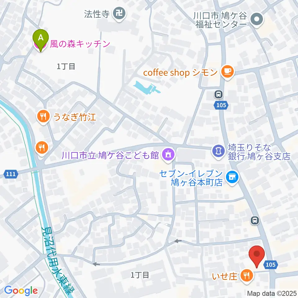 わかば音楽教室 鳩ヶ谷本町教室周辺のホテル一覧地図