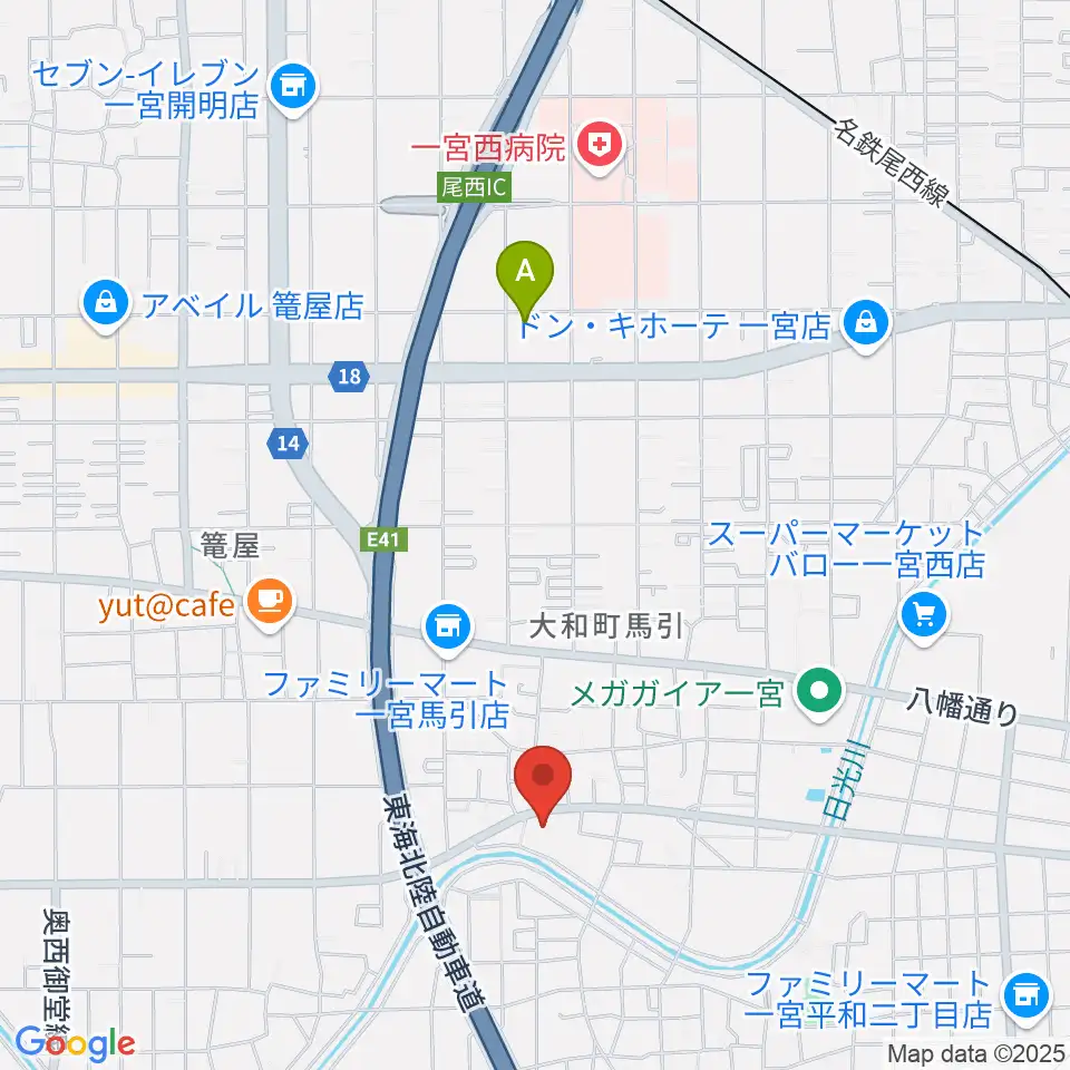 ハセガワ楽器 メロディースクール周辺のホテル一覧地図