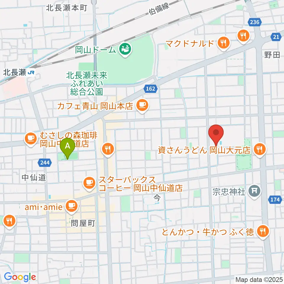 音楽工房アンダンテ周辺のホテル一覧地図
