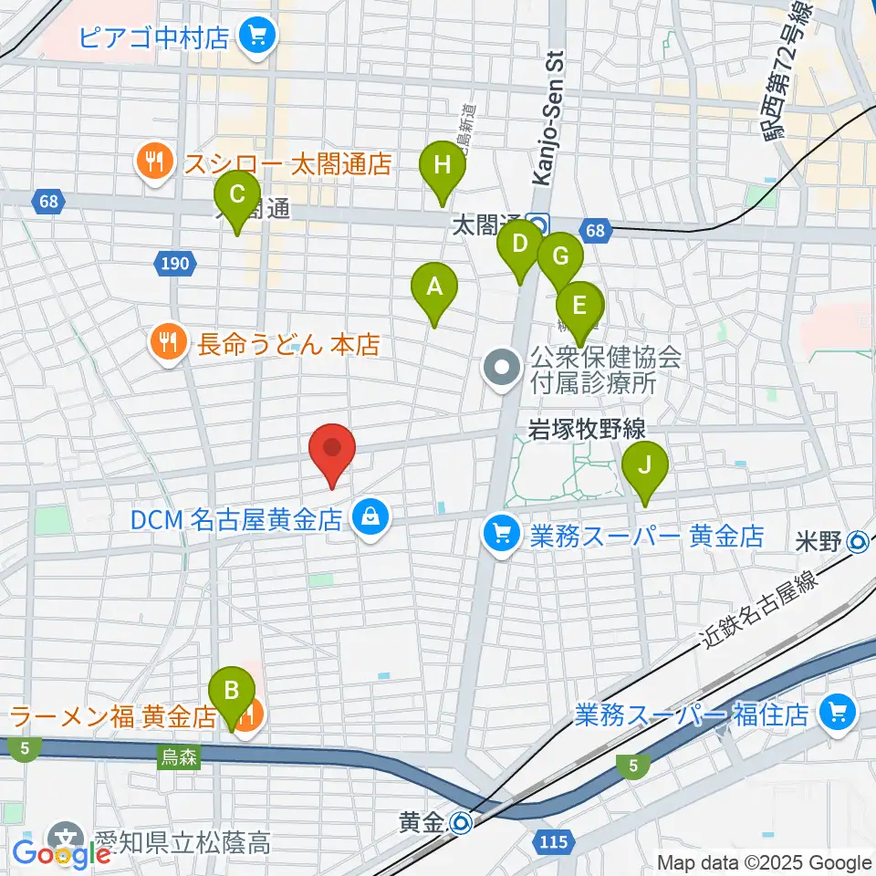 山口ギター音楽院周辺のホテル一覧地図