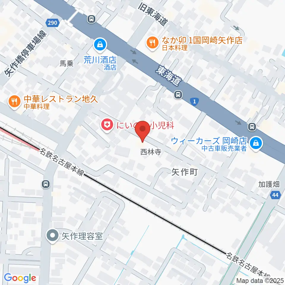 パピーミュージックスクール岡崎矢作教室周辺のホテル一覧地図