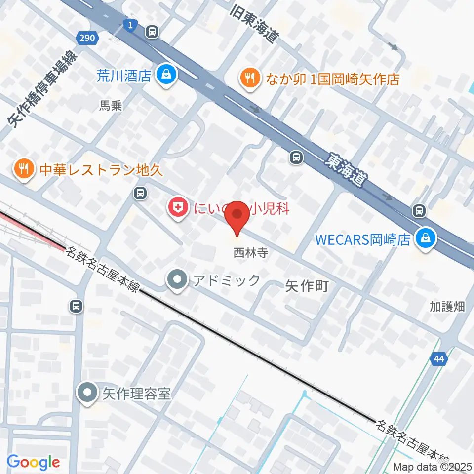 パピーミュージックスクール岡崎矢作教室周辺のホテル一覧地図