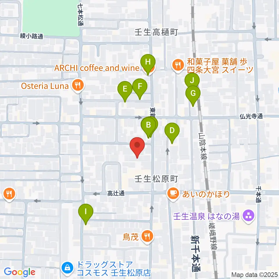 たけいち音楽教室周辺のホテル一覧地図