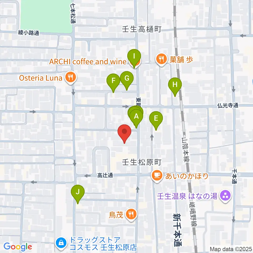 たけいち音楽教室周辺のホテル一覧地図