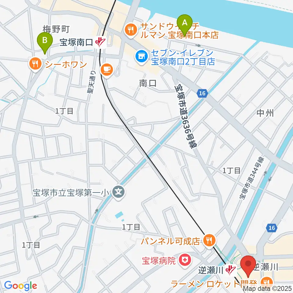 J.カレッジ周辺のホテル一覧地図