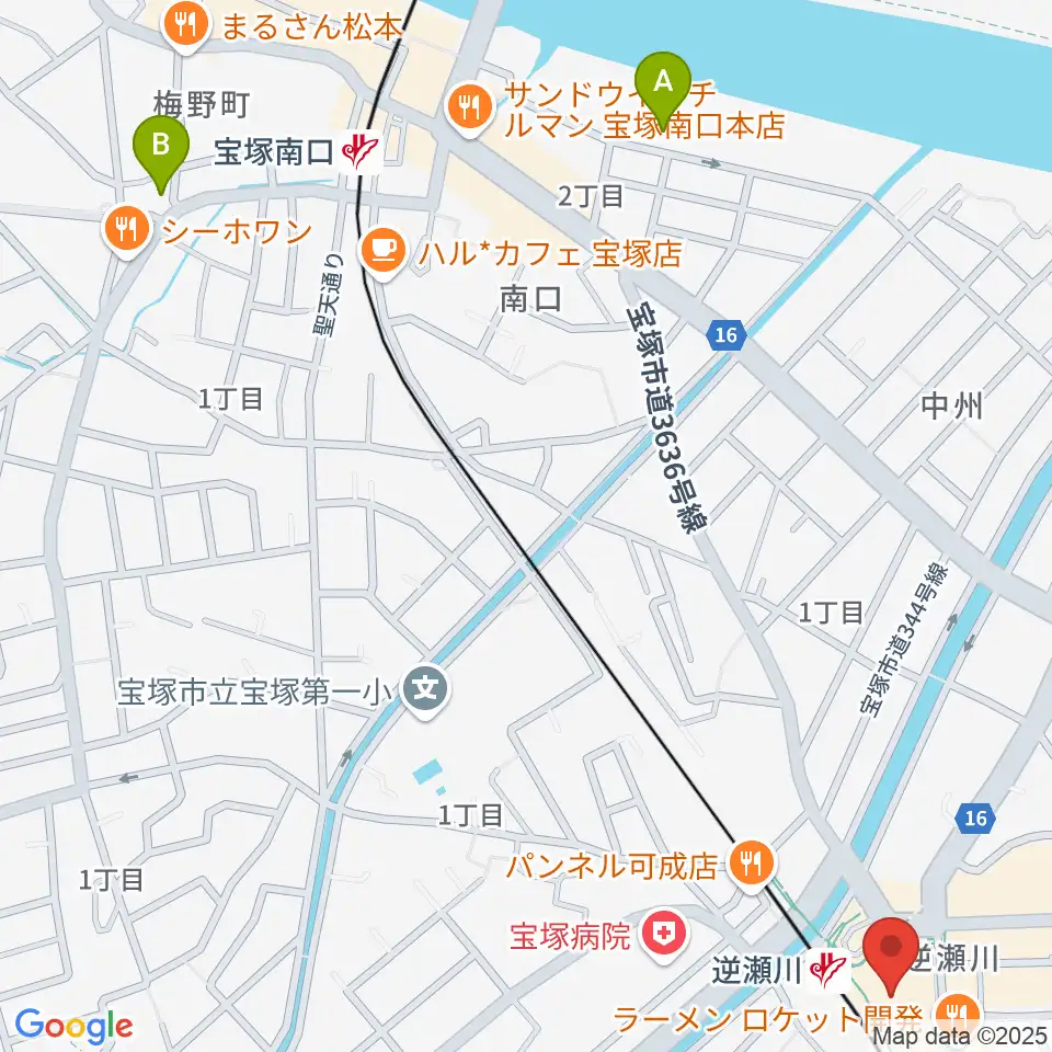 J.カレッジ周辺のホテル一覧地図