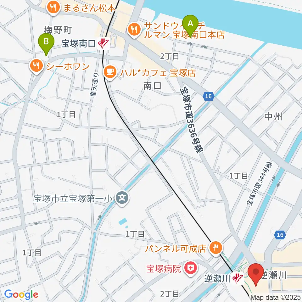 J.カレッジ周辺のホテル一覧地図