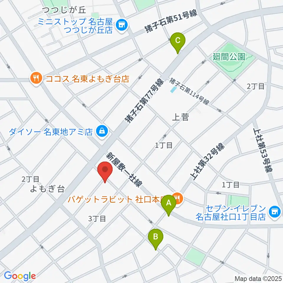 アリアーヌ音楽教室周辺のホテル一覧地図