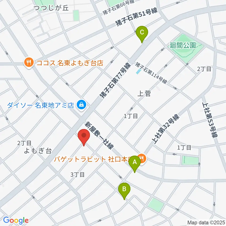 アリアーヌ音楽教室周辺のホテル一覧地図