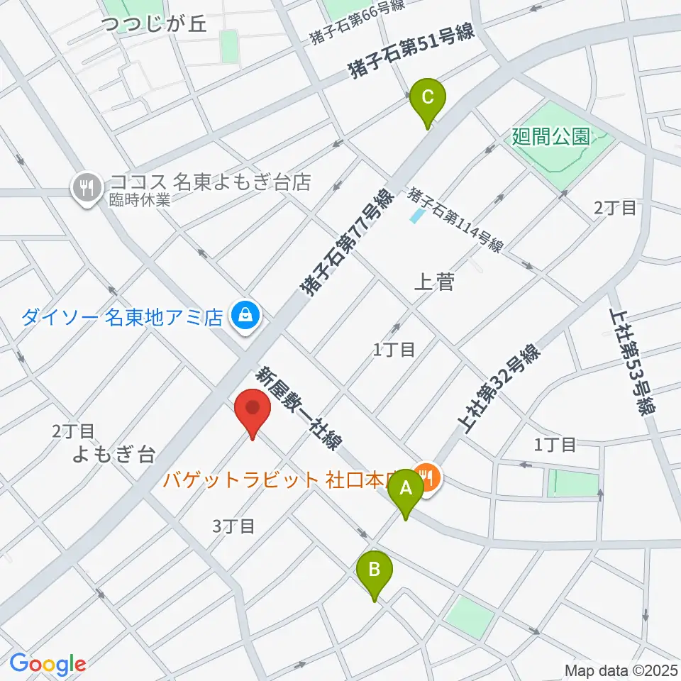 アリアーヌ音楽教室周辺のホテル一覧地図