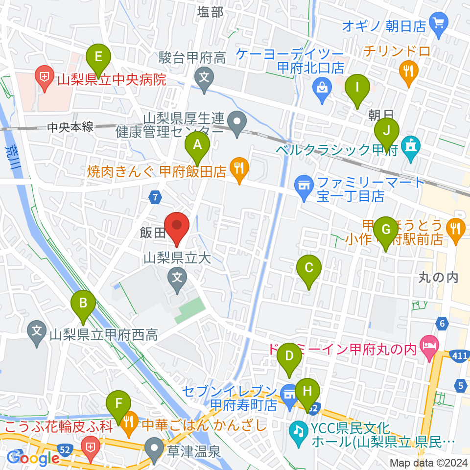 ぱる音楽教室周辺のホテル一覧地図
