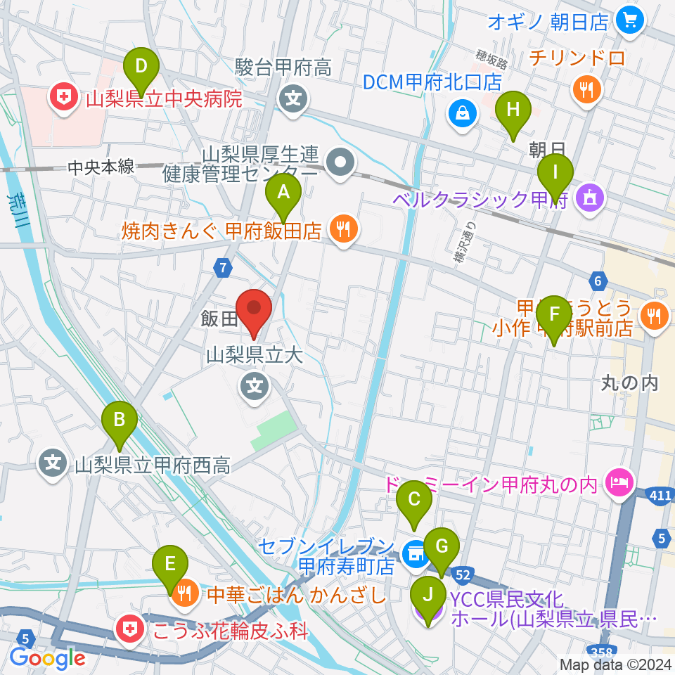 ぱる音楽教室周辺のホテル一覧地図