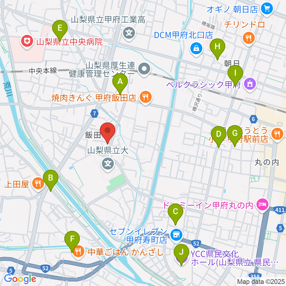 ぱる音楽教室周辺のホテル一覧地図