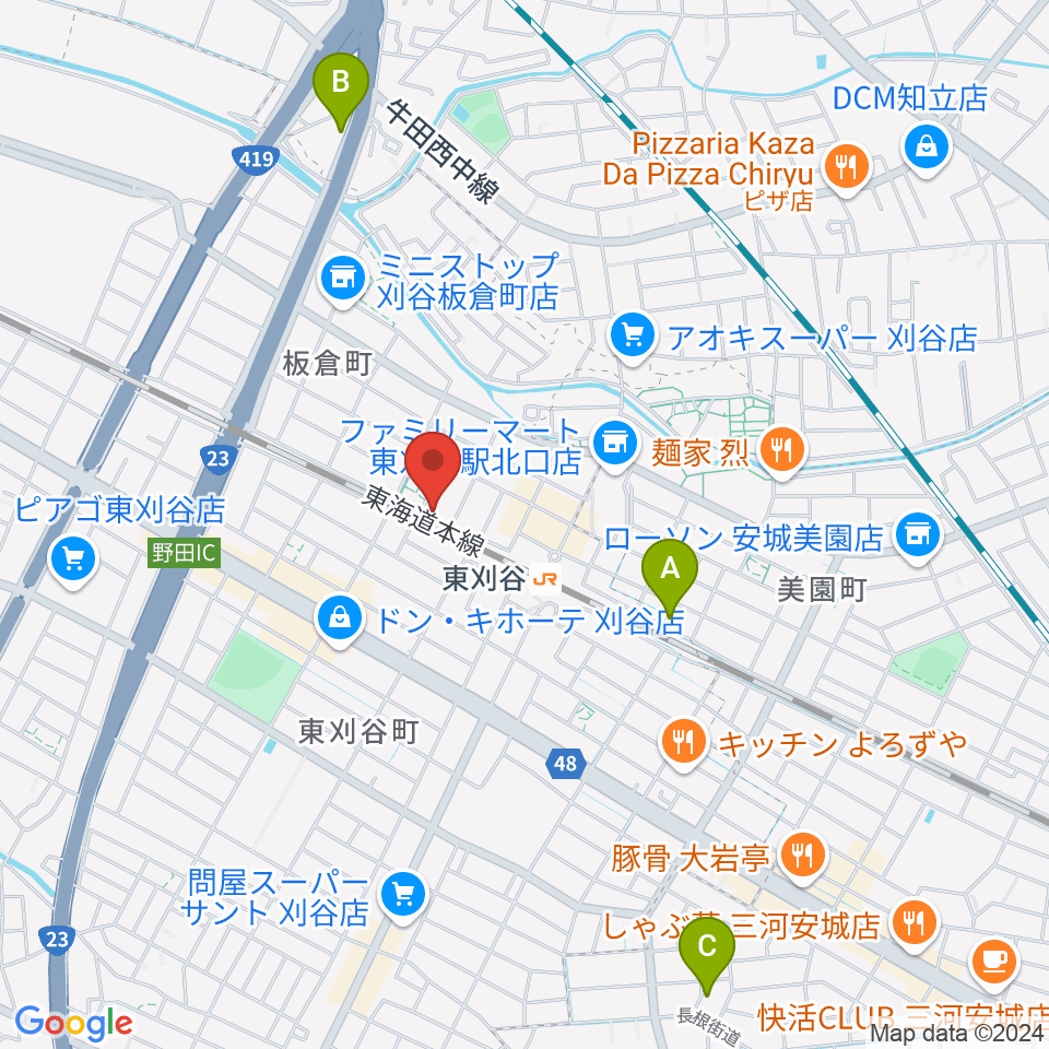 スタジオエチュード刈谷店周辺のホテル一覧地図