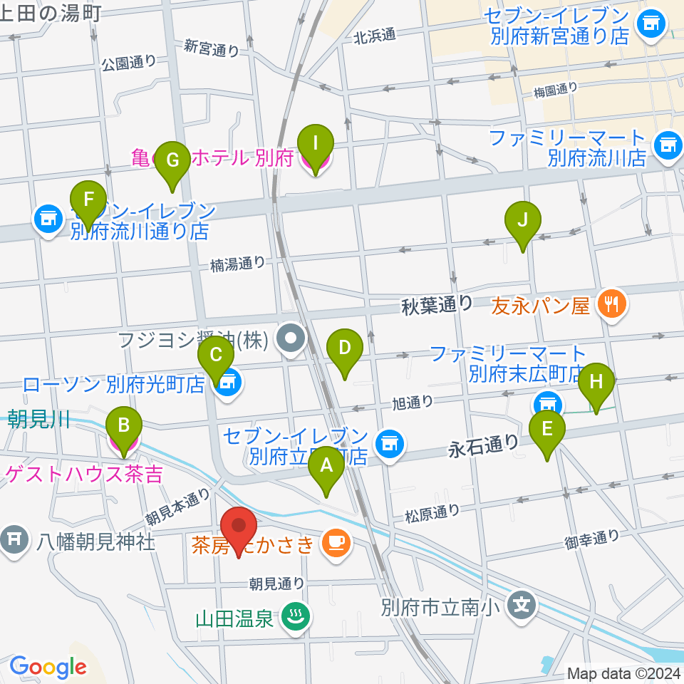 小野理恵ピアノ教室周辺のホテル一覧地図