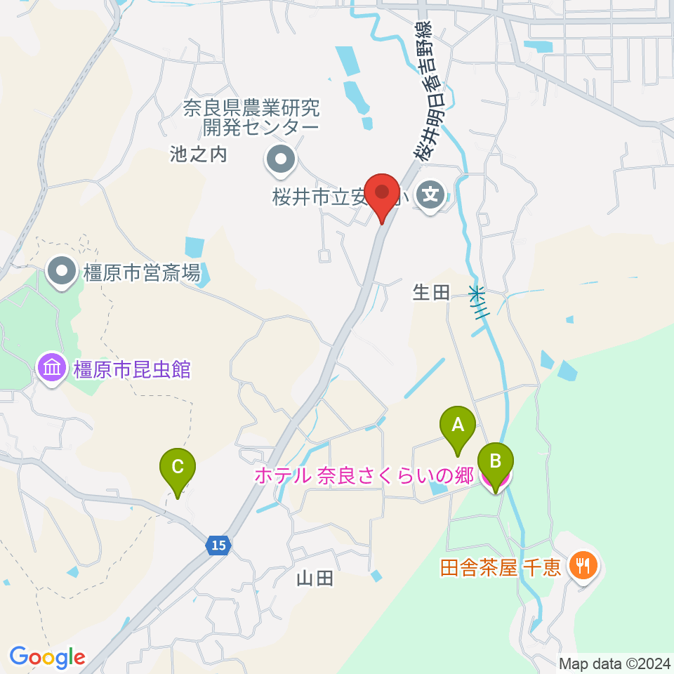 レイジーウッド音楽教室周辺のホテル一覧地図