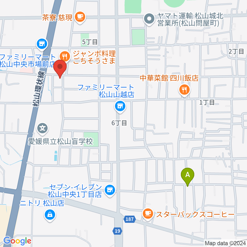 サウンドガーデンミュージックスクール松山本校周辺のホテル一覧地図