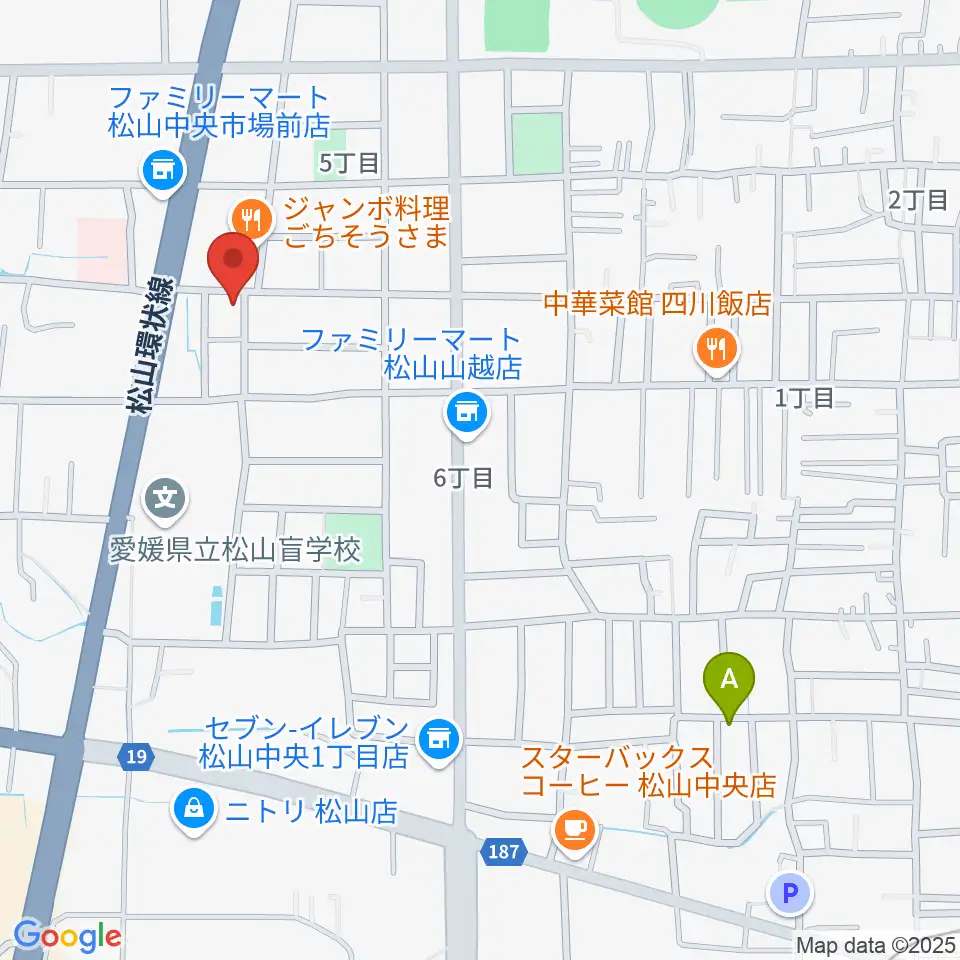 サウンドガーデンミュージックスクール松山本校周辺のホテル一覧地図