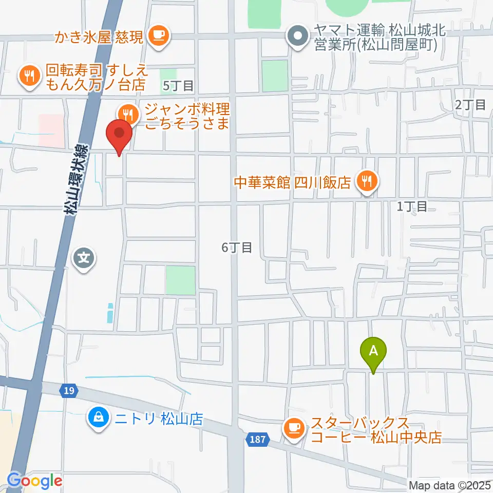サウンドガーデンミュージックスクール松山本校周辺のホテル一覧地図