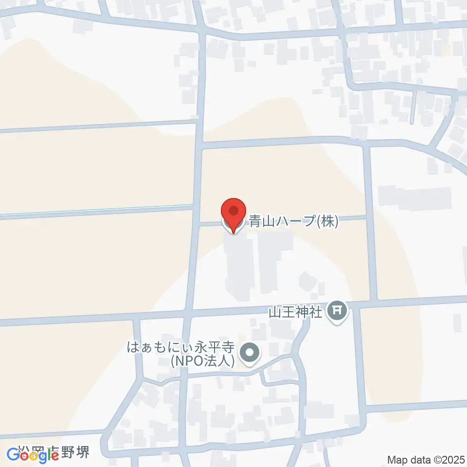 青山ハープ 福井本社周辺のホテル一覧地図