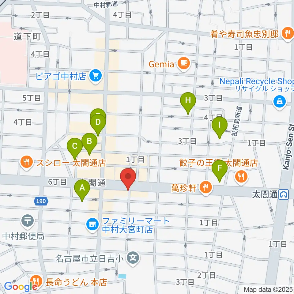 ピアノ教室luce(ルーチェ)中村教室周辺のホテル一覧地図