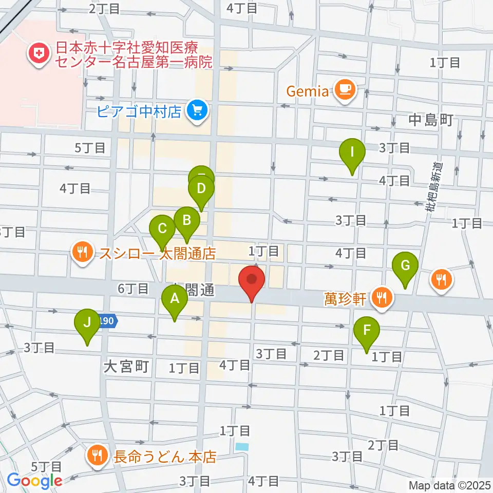 ピアノ教室luce(ルーチェ)中村教室周辺のホテル一覧地図