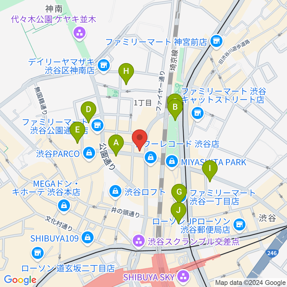 えちごやミュージック周辺のホテル一覧地図