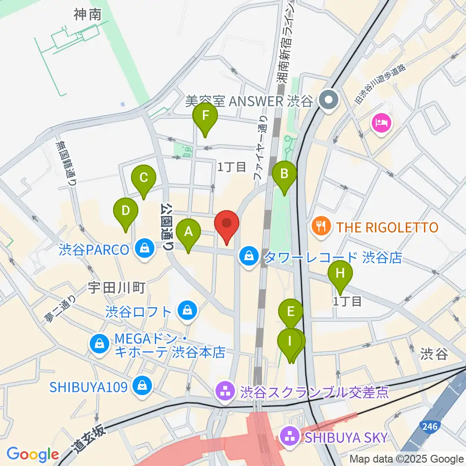 えちごやミュージック周辺のホテル一覧地図