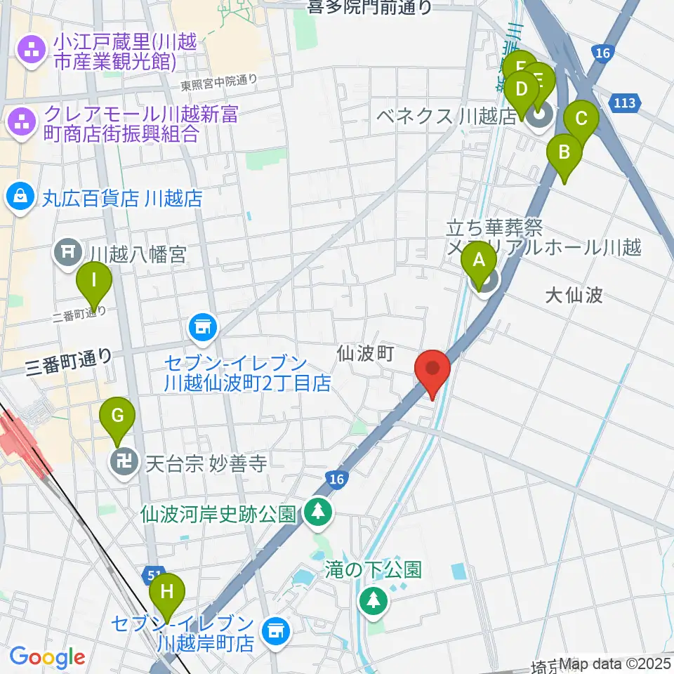 むらやまミュージック周辺のホテル一覧地図