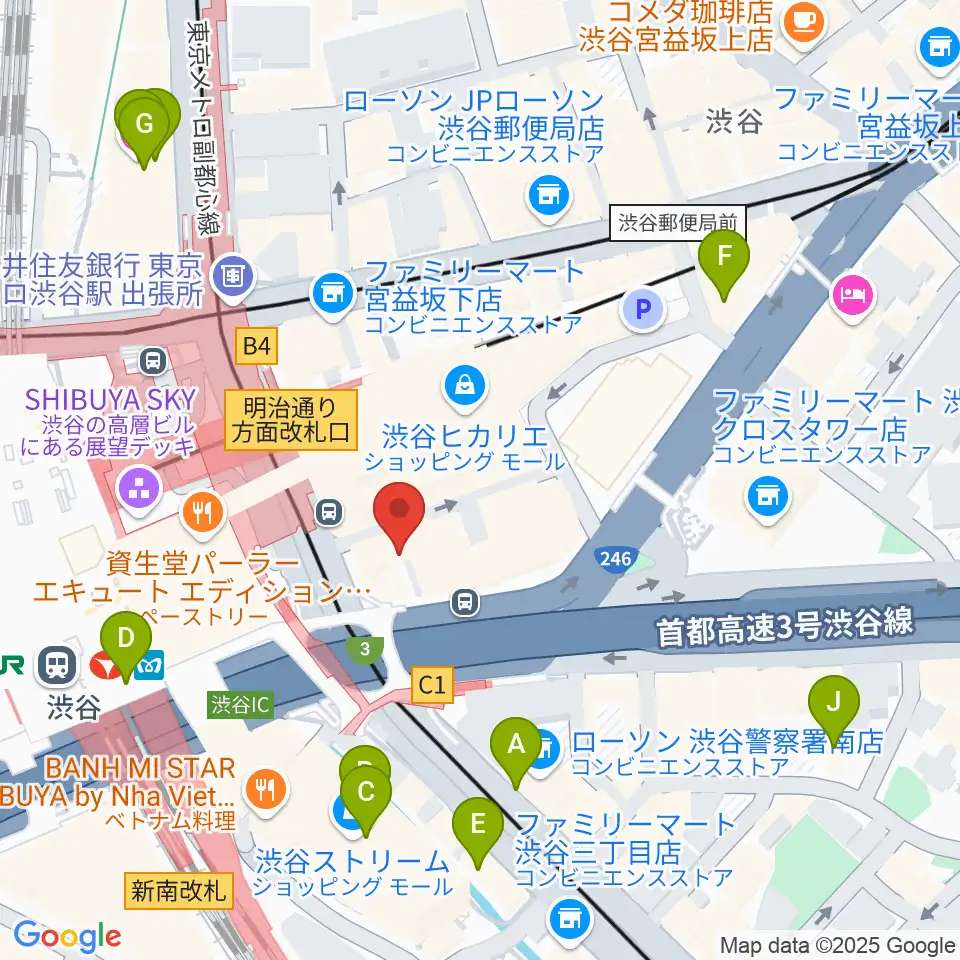 渋谷ウォーキン周辺のホテル一覧地図