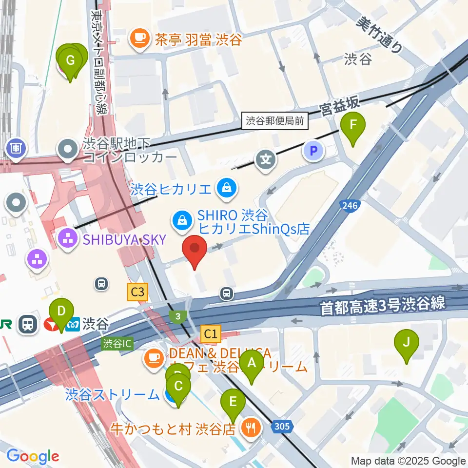 渋谷ウォーキン周辺のホテル一覧地図