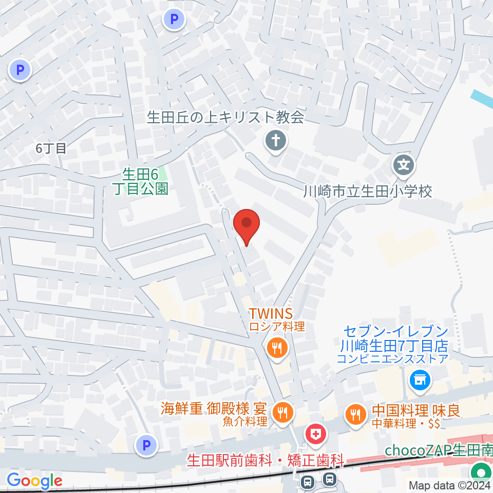 フェリーチェミュージックスクール周辺のホテル一覧地図