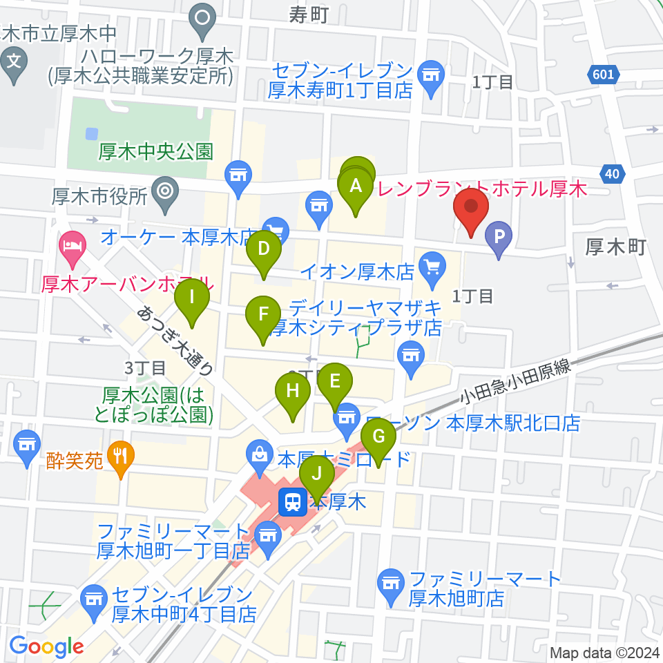 スタジオシール周辺のホテル一覧地図