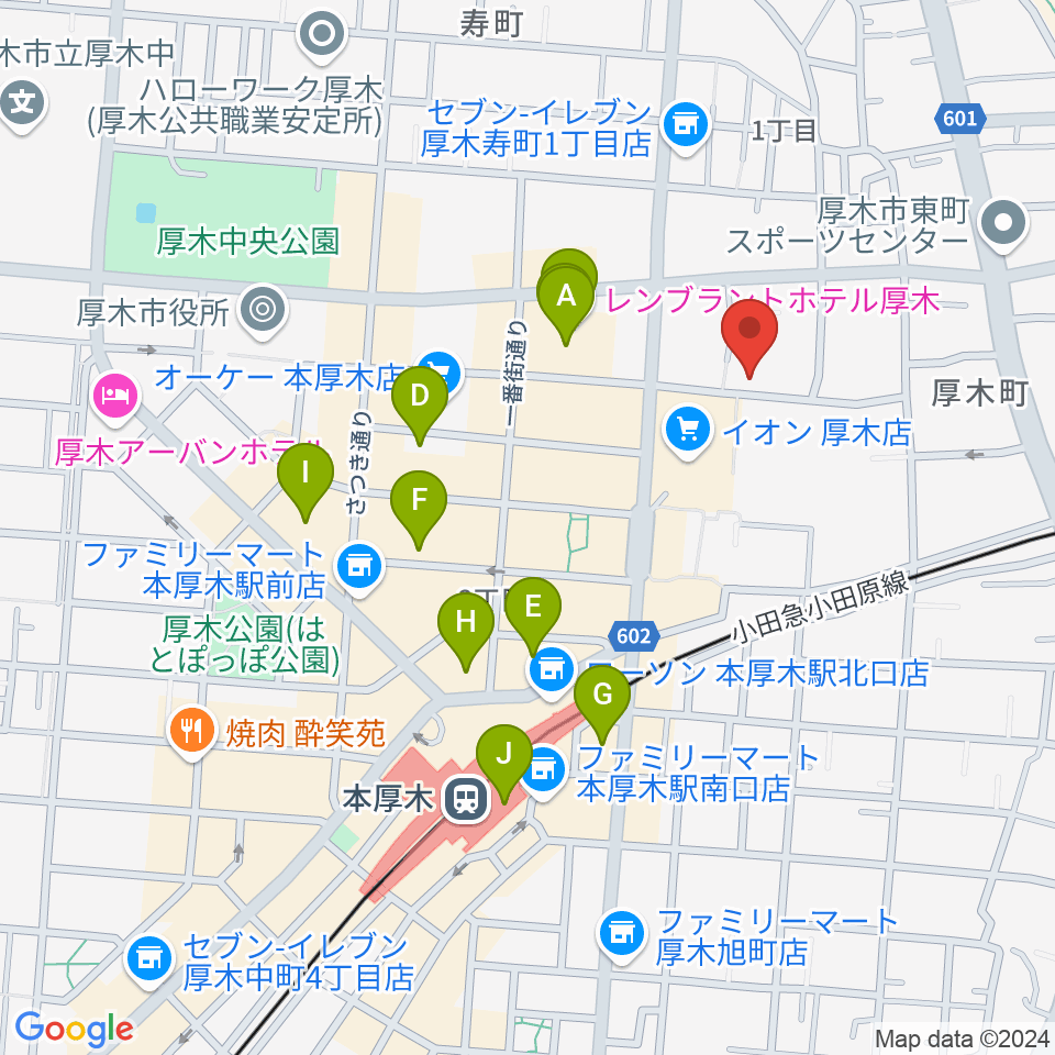 スタジオシール周辺のホテル一覧地図