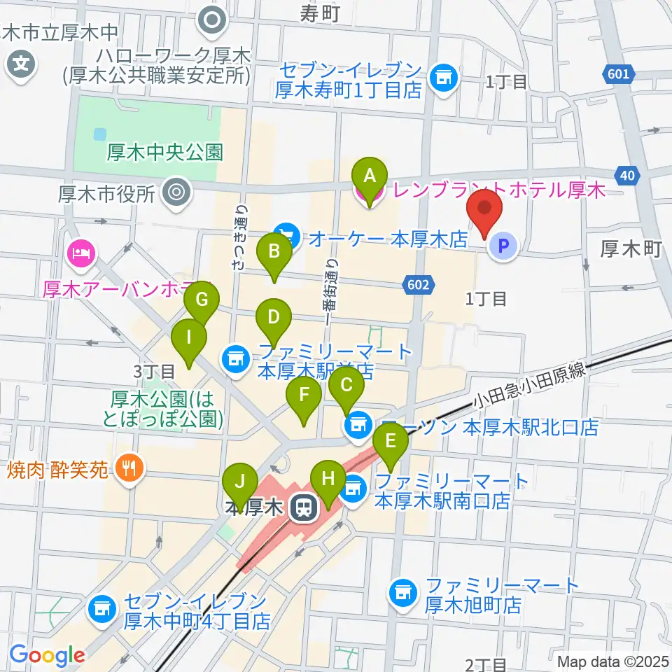 スタジオシール周辺のホテル一覧地図