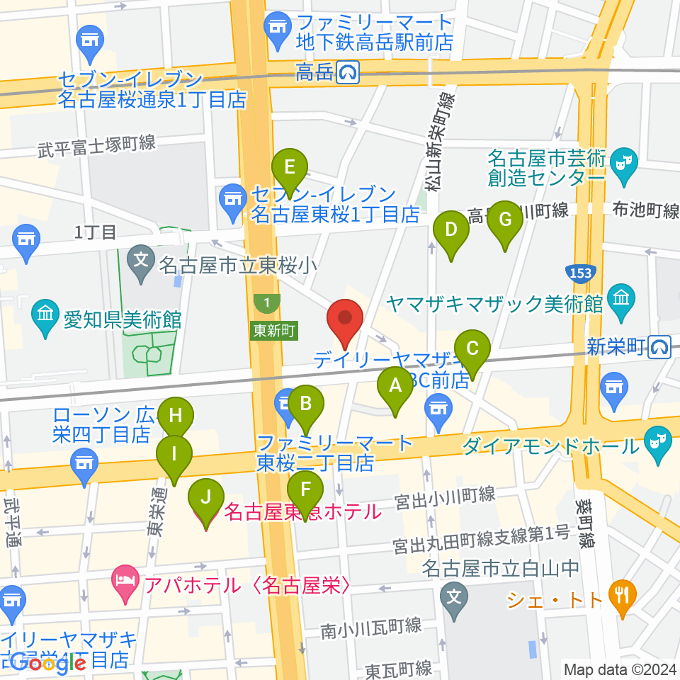 Nancy 名古屋周辺のホテル一覧地図