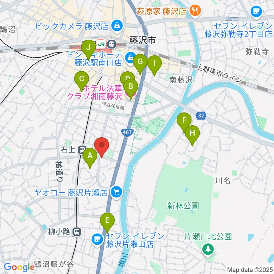 スズキ・メソード音楽教室 湘南センター周辺のホテル一覧地図