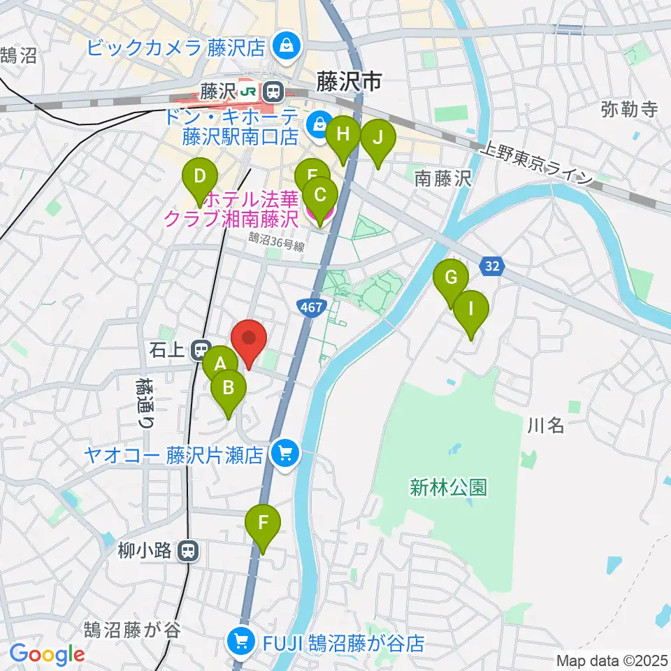 スズキ・メソード音楽教室 湘南センター周辺のホテル一覧地図