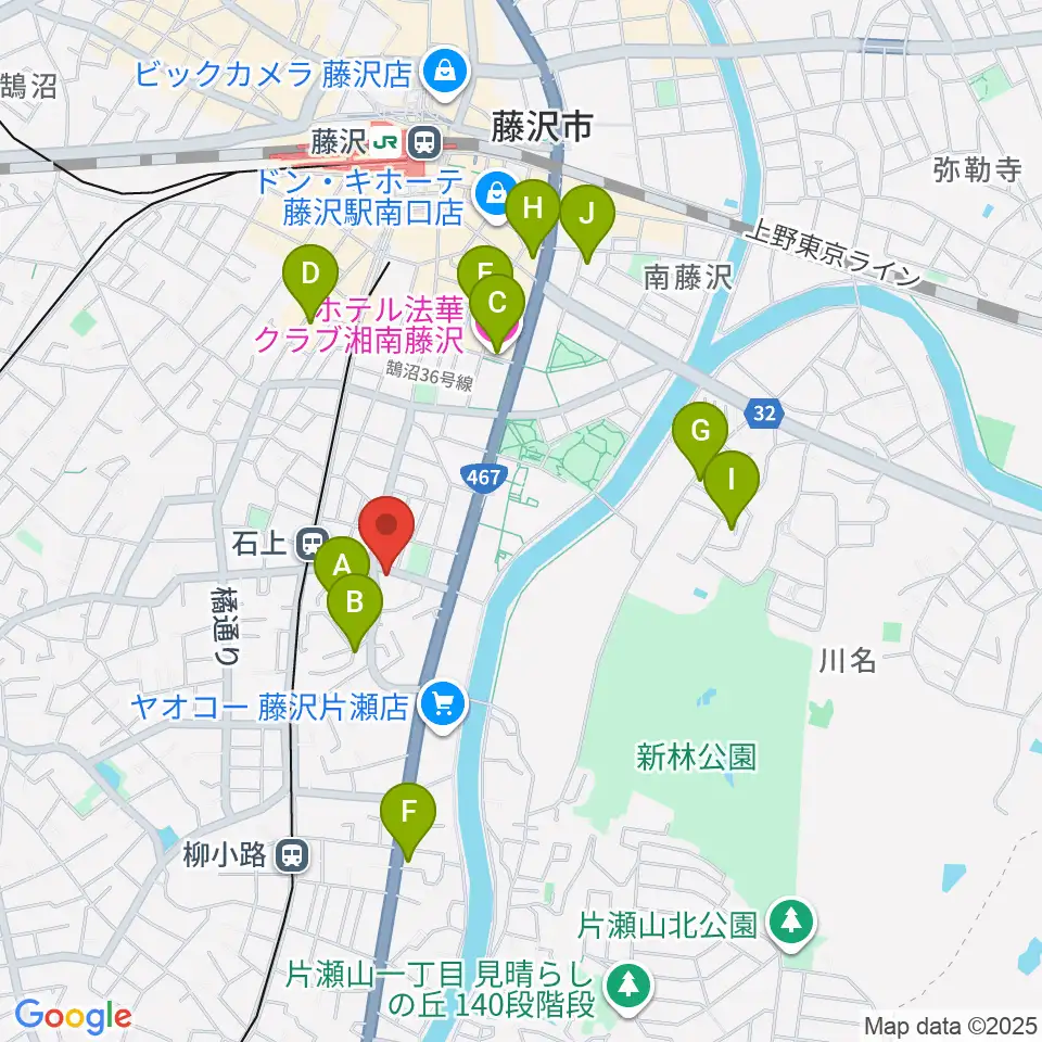 スズキ・メソード音楽教室 湘南センター周辺のホテル一覧地図