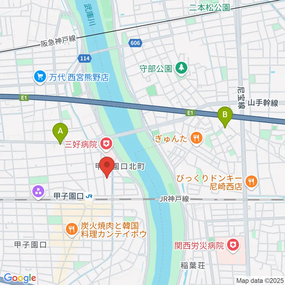 Musicぽえむ音楽教室周辺のホテル一覧地図