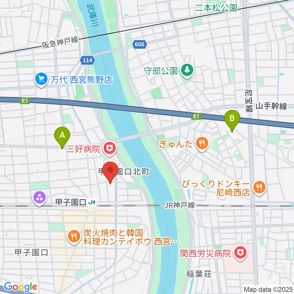 Musicぽえむ音楽教室周辺のホテル一覧地図
