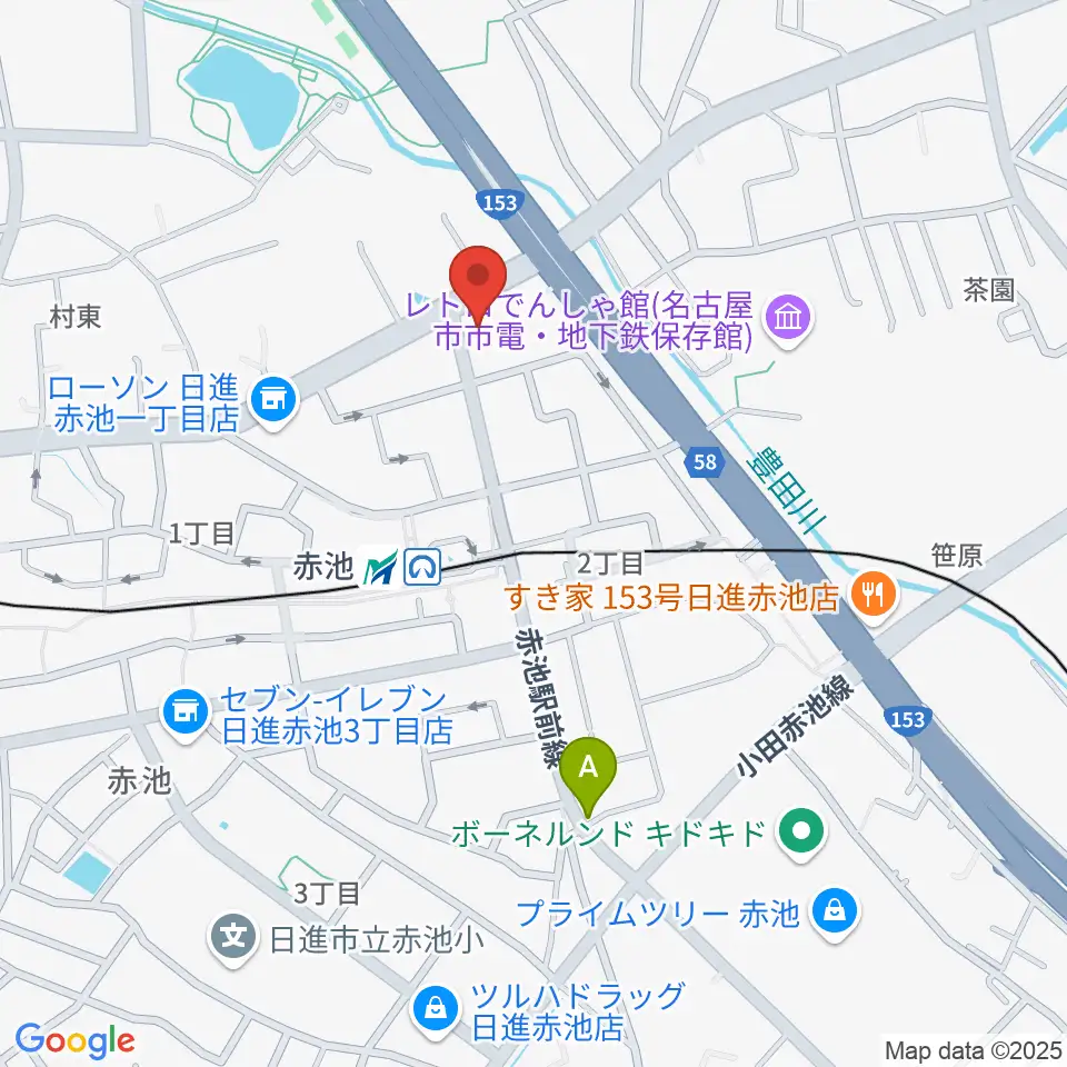 ロージィミュージック赤池校周辺のホテル一覧地図