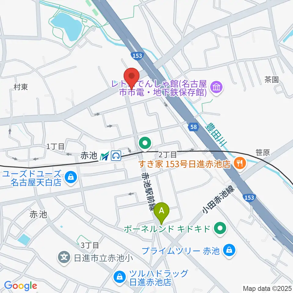 ロージィミュージック赤池校周辺のホテル一覧地図